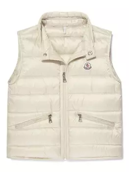 Moncler Enfant дутый жилет, нейтральный цвет