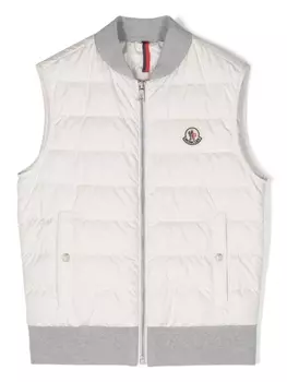 Moncler Enfant дутый жилет Olu, белый