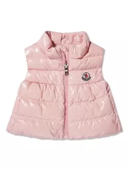 Moncler Enfant дутый жилет, розовый