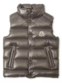 Moncler Enfant дутый жилет, серый