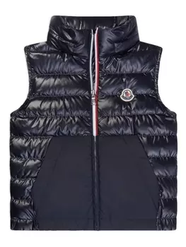Moncler Enfant дутый жилет, синий