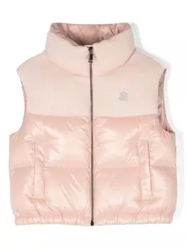 Moncler Enfant дутый жилет Suzan, розовый