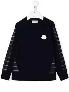 Moncler Enfant джемпер с логотипом, синий