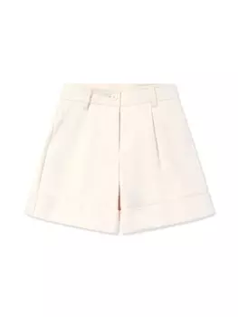 Moncler Enfant джинсовые шорты с завышенной талией, нейтральный цвет