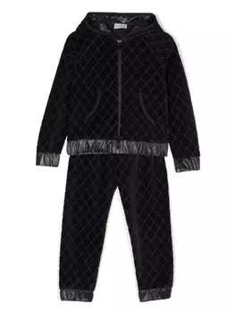 Moncler Enfant фактурный спортивный костюм, синий