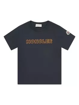 Moncler Enfant футболка из хлопка с принтом