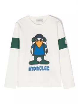 Moncler Enfant футболка MonDuck, нейтральный цвет