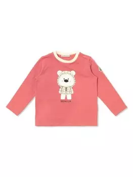 Moncler Enfant футболка с длинным рукавом, розовый