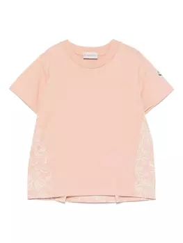 Moncler Enfant футболка с короткими рукавами, розовый