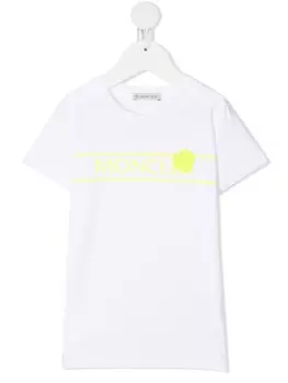 Moncler Enfant футболка с логотипом, белый