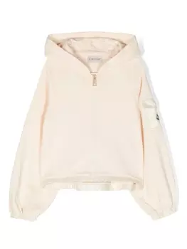 Moncler Enfant худи на молнии, нейтральный цвет