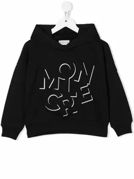 Moncler Enfant худи с логотипом, черный