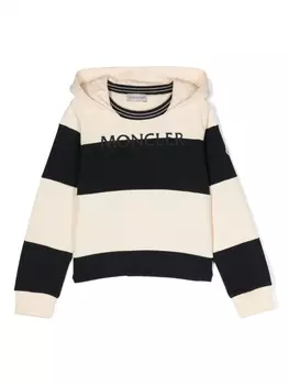 Moncler Enfant худи в полоску, черный