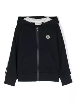 Moncler Enfant худи в полоску, синий