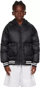 Moncler Enfant Kids Черный пуховик Martha