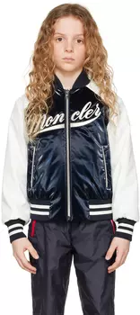 Moncler Enfant Kids Темно-белый пуховик Radis