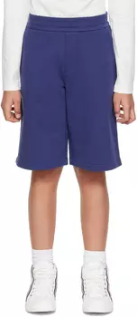 Moncler Enfant Kids Темно-синие шорты с нашивками