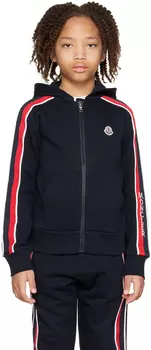 Moncler Enfant Kids Темно-синяя толстовка на молнии
