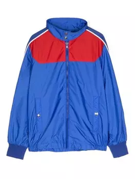 Moncler Enfant куртка-мешок с цветными блоками, синий