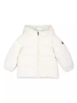 Moncler Enfant куртка с капюшоном, белый