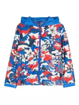 Moncler Enfant куртка с капюшоном Hootai, синий