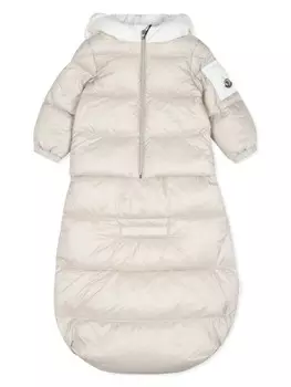Moncler Enfant куртка с капюшоном, нейтральный цвет