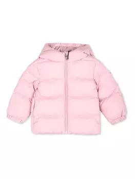 Moncler Enfant куртка с капюшоном, розовый