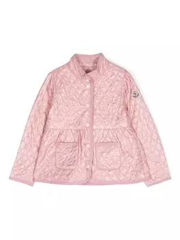 Moncler Enfant куртка с логотипом, розовый