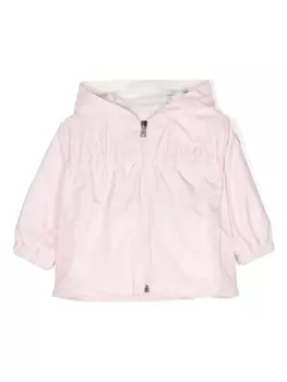 Moncler Enfant куртка со сборками, розовый