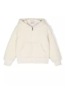 Moncler Enfant куртка Teddy на молнии, белый