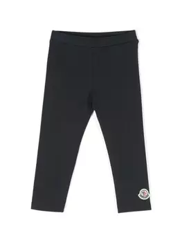 Moncler Enfant леггинсы с логотипом, синий