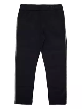 Moncler Enfant леггинсы-стрейч с логотипом, черный