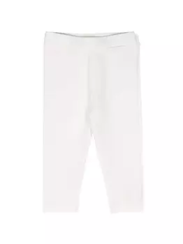 Moncler Enfant легинсы с логотипом, белый
