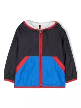 Moncler Enfant легкая куртка Burhow с капюшоном, синий