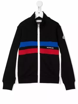 Moncler Enfant махровая куртка, черный