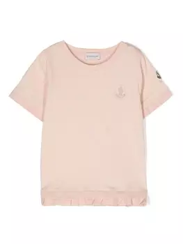 Moncler Enfant многослойная футболка, розовый