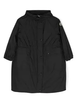 Moncler Enfant плащ Ioudith с капюшоном, черный