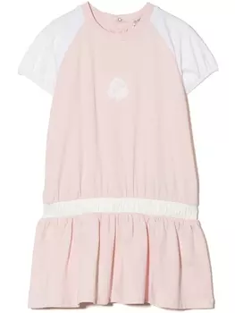 Moncler Enfant платье-футболка с логотипом, розовый