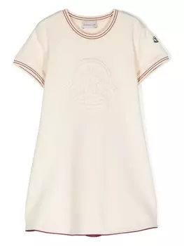 Moncler Enfant платье с логотипом, белый