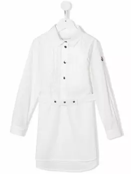 Moncler Enfant платье с поясом, белый