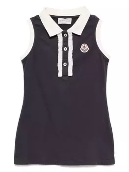 Moncler Enfant платье с воротником поло, синий
