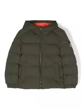 Moncler Enfant пуховик Eric с капюшоном, зеленый
