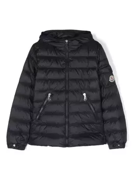 Moncler Enfant пуховик Gles с капюшоном, синий