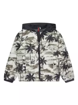 Moncler Enfant пуховик Keenan с капюшоном, зеленый