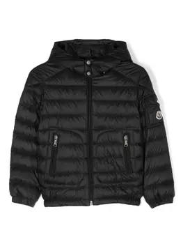 Moncler Enfant пуховик Lauros с капюшоном, черный