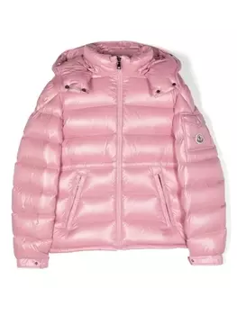 Moncler Enfant пуховик Maire с логотипом, розовый