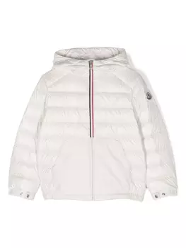 Moncler Enfant пуховик Masserau с капюшоном, белый