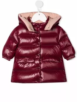Moncler Enfant пуховик на молнии, красный