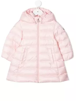 Moncler Enfant пуховик на молнии, розовый