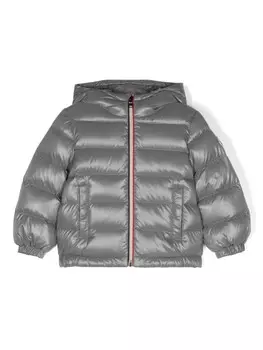 Moncler Enfant пуховик New Aubert с капюшоном, серый